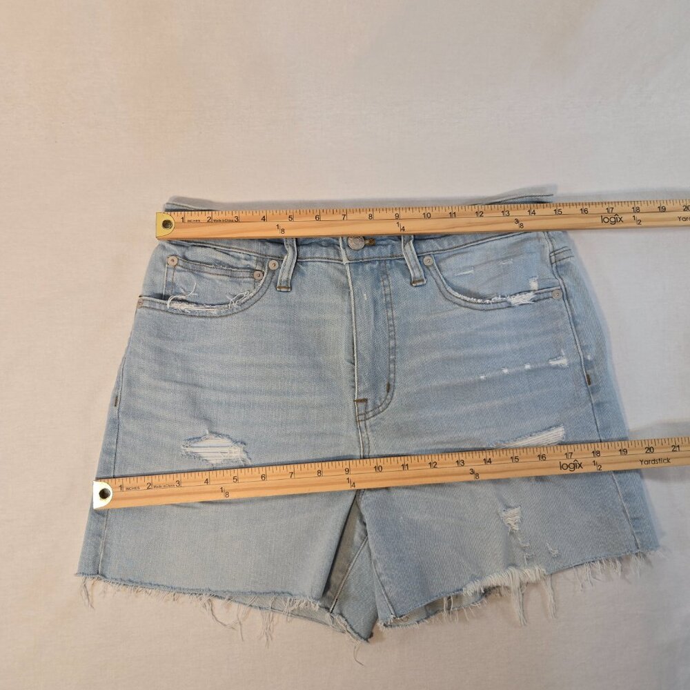 MADEWELL Festival Stretchy Distressed Hi-Rise Raw Hem Short Size 28 New NO Tags! - Picture 13 of 16